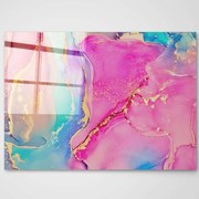 Πίνακας Γυάλινος 698GLS1377 100x70cm Multi Wallity Οριζόντιοι Γυαλί