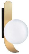 Απλίκα Φωτιστικό Τοίχου Γυαλί Polina H25,5 Φ12 Viokef-4266201-Λευκό-Χρυσό 4266201
