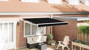 vidaXL Αυτόματη Ανασυρόμενη Τέντα Μαύρη 300x250 cm