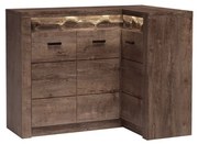 INDIANAPOLIS corner chest of drawers KAT I15 dark ash tree