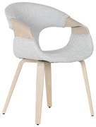 Καρέκλα Τραπεζαρίας Home ESPRIT Γκρι πολυεστέρας Ξύλο 55,5 x 67,5 x 80,5 cm