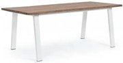 Τραπέζι Oslo Καφέ-Λευκό 200x100x76εκ. - Καφέ