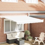vidaXL Χειροκίνητη Ανασυρόμενη Τέντα Λευκή 350x250 εκ