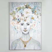 ΠΙΝΑΚΑΣ ΚΑΜΒΑΣ ΓΥΝΑΙΚΑ ΜΕ ΛΟΥΛΟΥΔΙΑ 80x120x3.5cm|755-12014