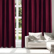 Κουρτίνα Υψηλής Σκίασης Με Τρουκς Polyester 140x270εκ. Curtain Line 2229 Μπορντώ Das Home