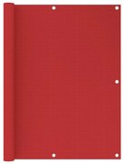 vidaXL Διαχωριστικό Βεράντας Κόκκινο 120 x 400 εκ. από HDPE
