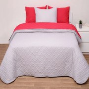 Κουβερλί 5100 Red-Grey Viopros Υπέρδιπλο 220x240cm Microfiber