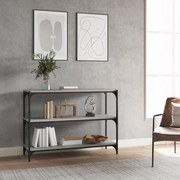 vidaXL Βιβλιοθήκη Γκρι Sonoma 100 x 33 x 70,5 εκ. Επεξ. Ξύλο & Ατσάλι