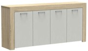 Μπουφές Haven 248-000006 180x40x80cm Sonoma-White Μελαμίνη