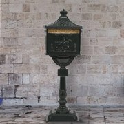 Γραμματοκιβώτιο με Βάση Vintage Στιλ Πράσινο Αντοχή στη Σκουριά 43893