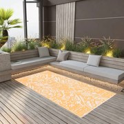 vidaXL Χαλί Εξωτερικού Χώρου Πορτοκαλί/Λευκό 190x290 εκ Πολυπροπυλένιο