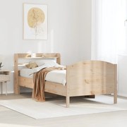 vidaXL Σκελετός Κρεβατιού Χωρίς Στρώμα 90x200 εκ Μασίφ Ξύλο Πεύκου