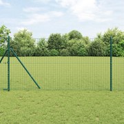 vidaXL Στυλίδια 26 τεμάχια Πράσινο Ø32 mm 150 cm Γαλβανισμένο Ατσάλι
