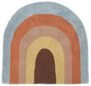 Χαλί Rainbow Γαλάζιο/Καφέ Multi Μάλλινο H88 x W90 cm OYOY