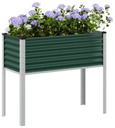 vidaXL Ζαρντινιέρα Κήπου Πράσινη 100x45x90 εκ. από Ατσάλι