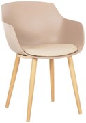 Καρέκλα Lucie HM8242.11 56x55,5x80cm Cappuccino Μέταλλο,Πολυπροπυλένιο