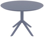 SKY DARK GREY Φ105X74εκ. ΤΡΑΠΕΖΙ ΠΟΛ/ΝΙΟΥ