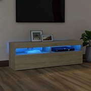 Έπιπλο Τηλεόρασης με LED Sonoma Δρυς 120x35x40 εκ. - Καφέ