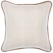 Μαξιλάρι Διακοσμητικό (Με Γέμιση) White Lake Jacquard LC40167 50x50cm White-Brown MindTheGap 50X50 50x50cm Ύφασμα