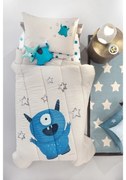 Πάπλωμα Μονό Suede Monsters Blue 160x220 - Saint Clair