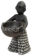 Διακοσμητική Φιγούρα Tribal BOD122 20,5x16x31cm Black-White Espiel Πολυρεσίνη