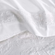 Κουβερλί-Σεντόνια Irina Σετ 7τεμ. White Ρυθμός Υπέρδιπλo Microsatin