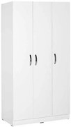 Lh-homefurniture Ντουλάπα Bodrum Τρίφυλλη Λευκή 91x182x47cm AD_TPGR-30-BB-1