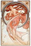 Αναπαραγωγή La danse Lithographs series, Alfons Mucha