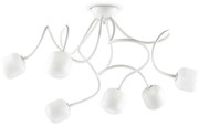 Φωτιστικό Οροφής-Πλαφονιέρα Octopus 174921 50x34cm 6xG9 28W White Ideal Lux