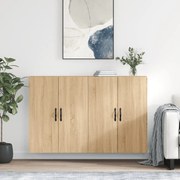 vidaXL Ντουλάπια Τοίχου 2 τεμ. Sonoma Δρυς από Επεξεργασμένο Ξύλο