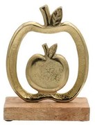 ΔΙΑΚΟΣΜΗΤΙΚΟ ΑΛΟΥΜΙΝΙΟΥ Fylliana Apple 2800 ΜΕ ΞΥΛΙΝΗ ΒΑΣΗ ΧΡΥΣΟ ΧΡΩΜΑ 12x5x17εκ