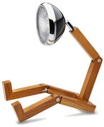 Χειροποίητο Ξύλινο Φωτιστικό Mr. Wattson (12V-SWR-FB) με λαμπτήρα 3W G4 και διαστάσεις 5.5 x 27.6 x 18 ~ 40cm - Fashion Black