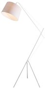 Φωτιστικό Δαπέδου Table &amp; Floor Luminairies MF14429WH White Metal, Fabric