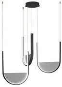 Κρεμαστό Φωτιστικό Οροφής 66cm LED 54W IP20 3000-4000K Zambelis-23168-Μαύρο 23168