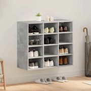 vidaXL Ντουλάπα Παπουτσιών με ράφι Γκρι σκυρόδεμα 52.5 x 30 x 50 εκ.