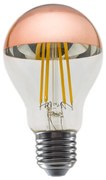 LED FILAMENT E27 DIM A60 ROSE GOLD 8W 2700K 230V AC 900LM RA80 ACA ELIOR8WWDIMRG