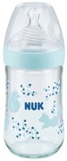 Μπιμπερό Γυάλινο Nature Sense 10745119 Temperature Control 240ml 0-6 Μηνών Ciel Nuk 240ml Γυαλί,Σιλικόνη