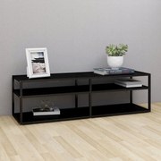 Έπιπλο Τηλεόρασης Μαύρο 140 x 40 x 40,5 εκ. από Γυαλί Ασφαλείας 331715