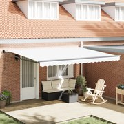 vidaXL Μηχανική Ανακλινόμενη Τέντα Λευκή 450x300 εκ