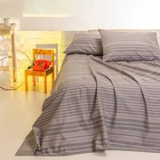 ΣΕΝΤΟΝΙ ΥΠΕΡΔΙΠΛΟ/KING SIZE STRIPE GREY URBAN LINE MIXOLOGY - MELINEN