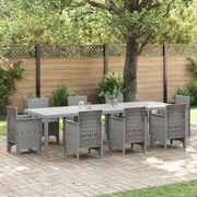 vidaXL Τραπέζι Κήπου Ανοιχτό γκρι 300 x 100 x 73 εκ συνθετικό ρατάν