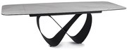 STÓŁ INFINITY CERAMIC BIAŁY NATURE CLOUD/CZARNY160(240)X95 DIOMMI-80-3670