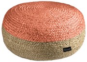 Πουφ (Φ50x25) Guy Laroche Ottoman Double Coral