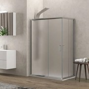 Καμπίνα Ντουζιέρας Τετράγωνη Συρόμενη Flora NFLF1007070180 Fabric 5,5mm 100 Chrome-Satin Karag 70x70x180cm Αλουμίνιο,Γυαλί