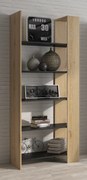 Insi Trust Βιβλιοθήκη 80x39x190εκ. Helvezia Oak / Black  0161.GM25