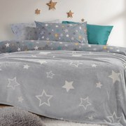 Φωσφοριζέ Κουβέρτα Fleece Μονή (160x220) Nef-Nef Homeware Junior Starlight Grey