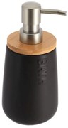 Δοχείο Κρεμοσάπουνου 06.6293237 Black-Natural Bamboo,Κεραμικό