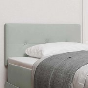 vidaXL LED Κεφαλάρι Με Κουμπιά Σατέν Ανοιχτό Γκρι 80 εκ Βελούδινο