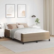 vidaXL Κρεβάτι με στρώμα Καπουτσίνο 140 x 190 cm Τεχνητό δέρμα