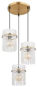 Κρεμαστό Φωτιστικό Οροφής 3xE27 Στρογγυλό Gorley Globo Lighting-15698-3HRM-Χρυσό 15698-3HRM